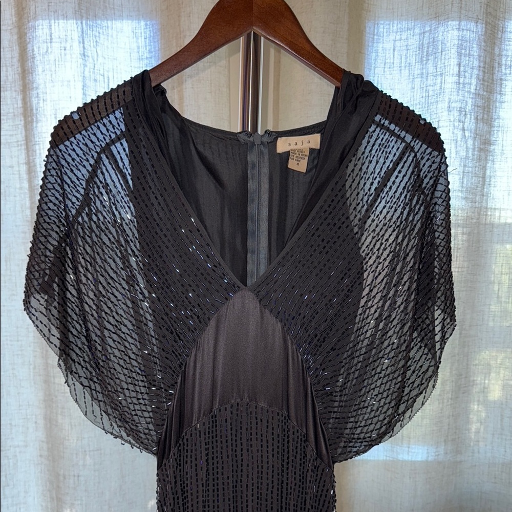 Saja Black Beaded Dress